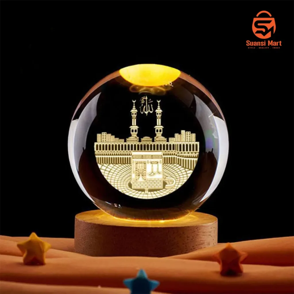Islamic 3D Crystal Ball light (ইসলামিক ৩ডি ক্রিস্টাল বল লাইট)