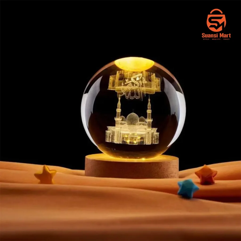 Islamic 3D Crystal Ball light (ইসলামিক ৩ডি ক্রিস্টাল বল লাইট)