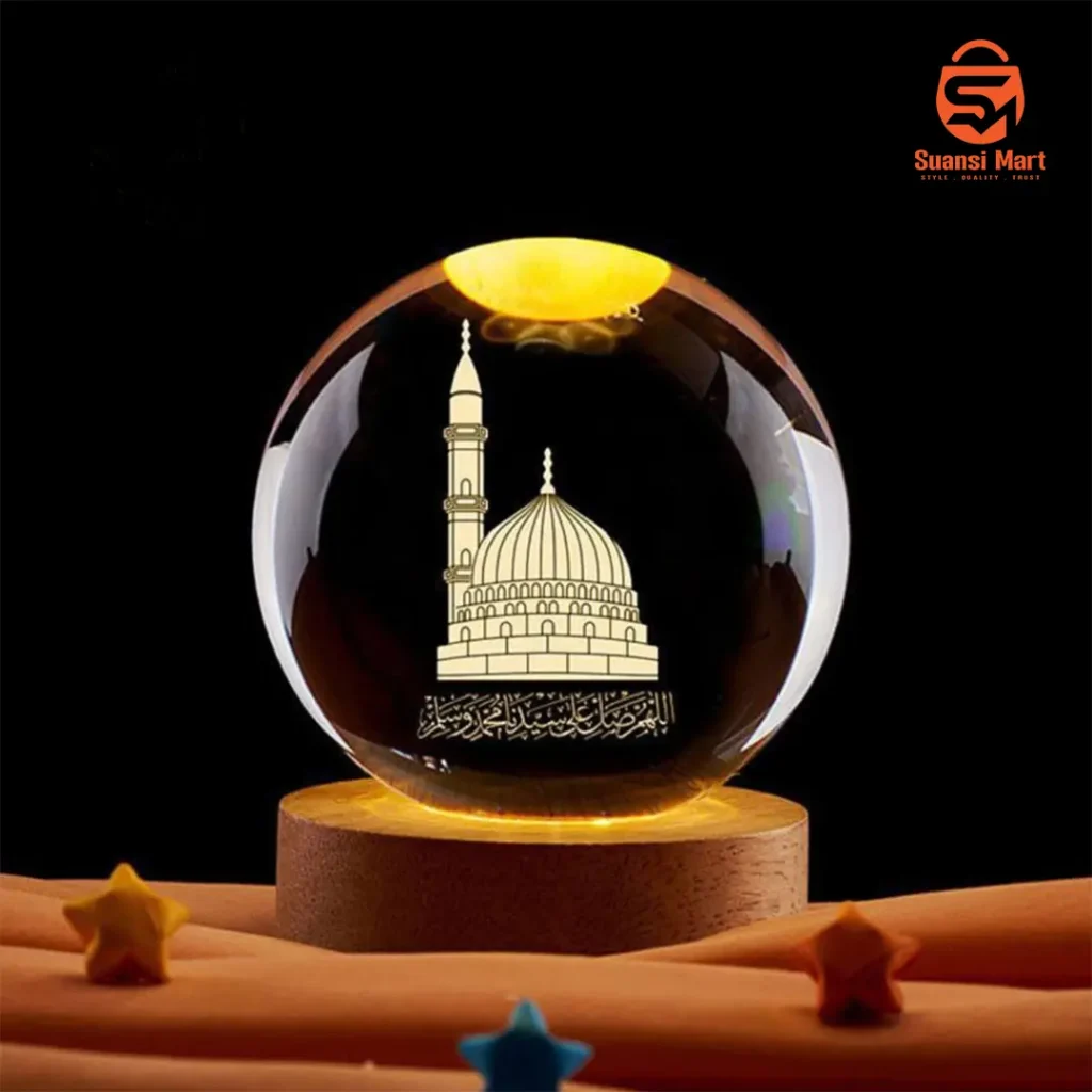Islamic 3D Crystal Ball light (ইসলামিক ৩ডি ক্রিস্টাল বল লাইট)