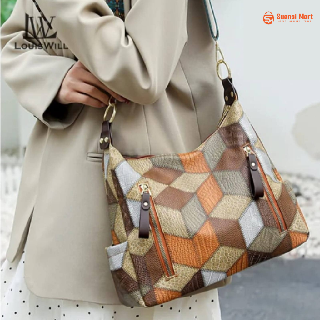 LouisWill Color Patch Premium Shoulder Bag